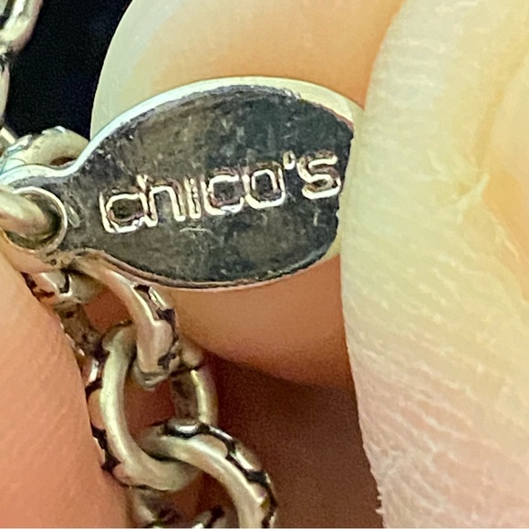 Chico's Double Tiered Wood Rope and Glass Beaded Necklace - Picture 13 of 15